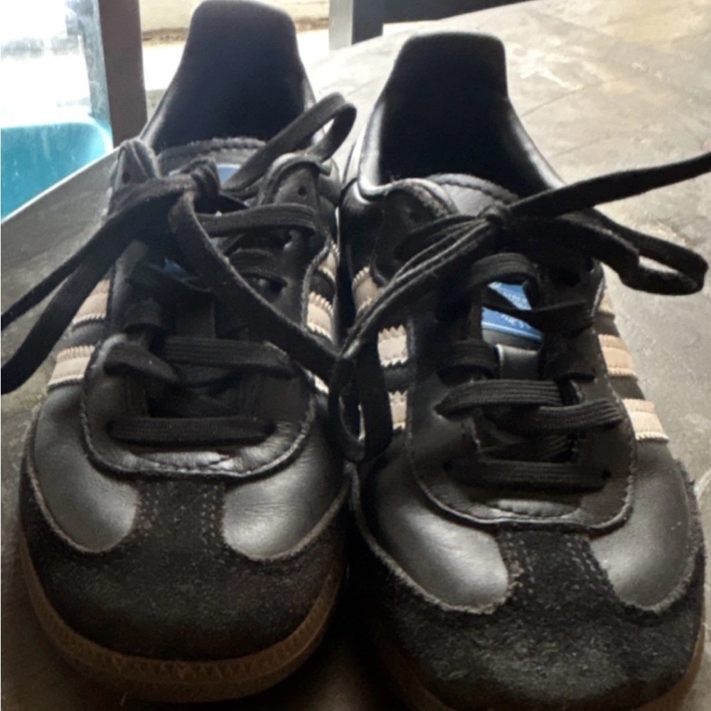 Adidas Kids Black and Blue Sneakers